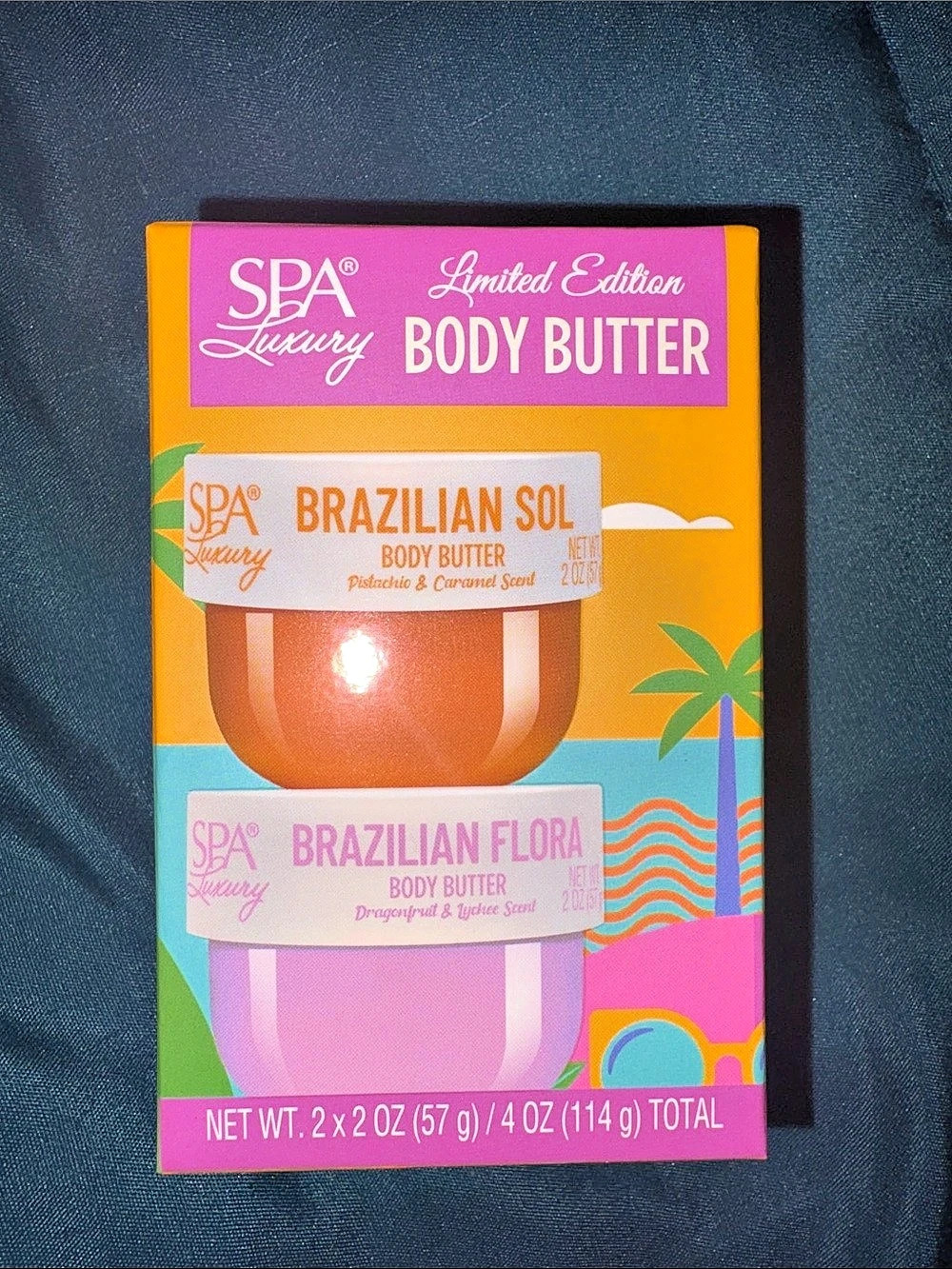 SPA Luxury Brazilian Sol & Brazilian Flora Body Butter Set Orange & Pink